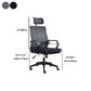Modern & Contemporary Arm Chair Microfiber Black High Back Chair Clearhalo 'furn' 'furn_office_chair' 'Furniture' 'Office Chairs' 'Office Furniture' 'office_chair' 5948552