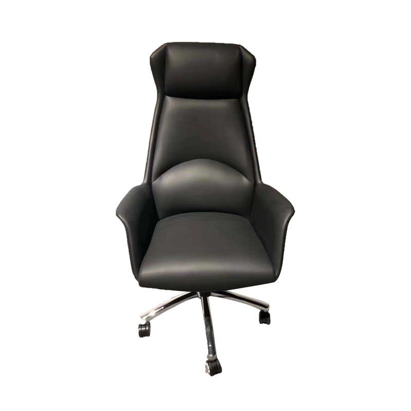 Contemporary Adjustable Executive Chair High Back Managers Chair Black 1 Piece Star Base Clearhalo 'furn' 'furn_office_chair' 'Furniture' 'Office Chairs' 'Office Furniture' 'office_chair' 5948554