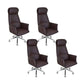 Contemporary Adjustable Executive Chair High Back Managers Chair Coffee 4 Piece Set Star Base Clearhalo 'furn' 'furn_office_chair' 'Furniture' 'Office Chairs' 'Office Furniture' 'office_chair' 5948566