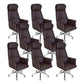 Contemporary Adjustable Executive Chair High Back Managers Chair Coffee 8 Piece Set Star Base Clearhalo 'furn' 'furn_office_chair' 'Furniture' 'Office Chairs' 'Office Furniture' 'office_chair' 5948568