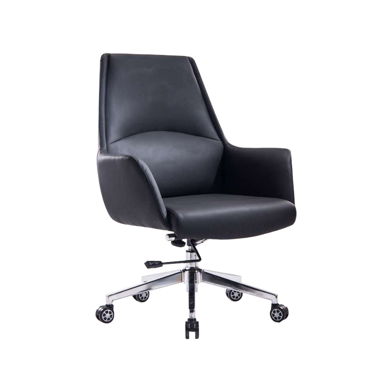 Contemporary Adjustable Executive Chair High Back Managers Chair Matte Black 1 Piece Star Base Clearhalo 'furn' 'furn_office_chair' 'Furniture' 'Office Chairs' 'Office Furniture' 'office_chair' 5948574