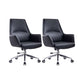 Contemporary Adjustable Executive Chair High Back Managers Chair Matte Black 2 Piece Set Star Base Clearhalo 'furn' 'furn_office_chair' 'Furniture' 'Office Chairs' 'Office Furniture' 'office_chair' 5948575