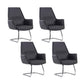 Contemporary Adjustable Executive Chair High Back Managers Chair Matte Black 4 Piece Set Arch Clearhalo 'furn' 'furn_office_chair' 'Furniture' 'Office Chairs' 'Office Furniture' 'office_chair' 5948586