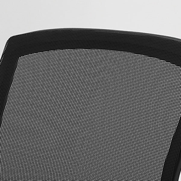 Chaise de bureau moderne sans roues, chaise de conférence noire en microfibre