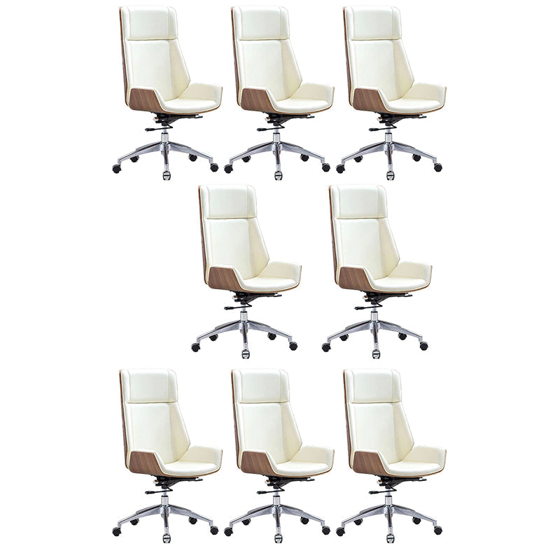 Zeitgenössischer Stuhl Kunstleder verstellbarer Sitzhöhe Office Stuhl