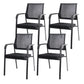 Contemporary No Wheels Chair Microfiber Conference Mid-Back Desk Chair