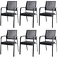 Contemporary No Wheels Chair Microfiber Conference Mid-Back Desk Chair