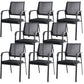 Contemporary No Wheels Chair Microfiber Conference Mid-Back Desk Chair