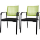 Contemporary No Wheels Chair Microfiber Conference Mid-Back Desk Chair