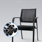 Contemporary No Wheels Chair Microfiber Conference Mid-Back Desk Chair