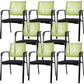 Contemporary No Wheels Chair Microfiber Conference Mid-Back Desk Chair