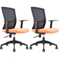 Contemporary Arm Chair Fixed Arms Mid-back Mesh Lumbar Support Office Chair Orange 2 Piece Set Clearhalo 'furn' 'furn_office_chair' 'Furniture' 'Office Chairs' 'Office Furniture' 'office_chair' 5948688