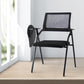 Contemporary Breathable AirGrid Office Chair Microfiber Black Conference Mid-Back Chair With Writing Pad 1 Piece Casters Not Included Clearhalo 'furn' 'furn_office_chair' 'Furniture' 'Office Chairs' 'Office Furniture' 'office_chair' 5948817
