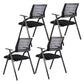 Contemporary Breathable AirGrid Office Chair Microfiber Black Conference Mid-Back Chair Without Writing Pad 4 Piece Set Casters Not Included Clearhalo 'furn' 'furn_office_chair' 'Furniture' 'Office Chairs' 'Office Furniture' 'office_chair' 5948822