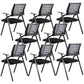 Contemporary Breathable AirGrid Office Chair Microfiber Black Conference Mid-Back Chair Without Writing Pad 8 Piece Set Casters Not Included Clearhalo 'furn' 'furn_office_chair' 'Furniture' 'Office Chairs' 'Office Furniture' 'office_chair' 5948826