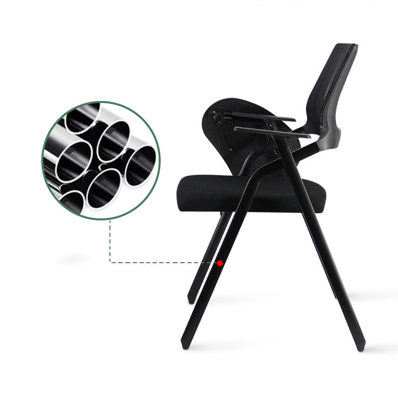 Contemporary Breathable AirGrid Office Chair Microfiber Black Conference Mid-Back Chair Clearhalo 'furn' 'furn_office_chair' 'Furniture' 'Office Chairs' 'Office Furniture' 'office_chair' 5948827