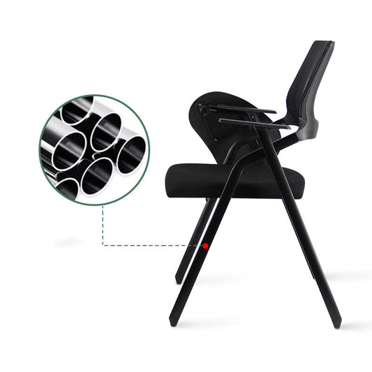 現代の通気性エアグリッドオフィスチェアマイクロファイバーブラックカンファレンスミッドバックチェア