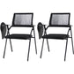 Contemporary Breathable AirGrid Office Chair Microfiber Black Conference Mid-Back Chair With Writing Pad 2 Piece Set Casters Not Included Clearhalo 'furn' 'furn_office_chair' 'Furniture' 'Office Chairs' 'Office Furniture' 'office_chair' 5948828