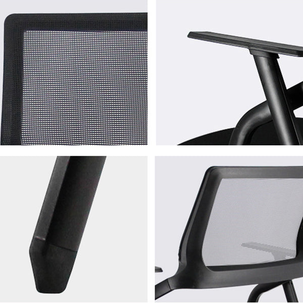 Contemporary Breathable AirGrid Office Chair Microfiber Black Conference Mid-Back Chair Clearhalo 'furn' 'furn_office_chair' 'Furniture' 'Office Chairs' 'Office Furniture' 'office_chair' 5948831