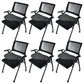 Contemporary Breathable AirGrid Office Chair Microfiber Black Conference Mid-Back Chair With Writing Pad 6 Piece Set Casters Included Clearhalo 'furn' 'furn_office_chair' 'Furniture' 'Office Chairs' 'Office Furniture' 'office_chair' 5948840