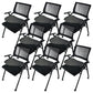 Contemporary Breathable AirGrid Office Chair Microfiber Black Conference Mid-Back Chair With Writing Pad 8 Piece Set Casters Included Clearhalo 'furn' 'furn_office_chair' 'Furniture' 'Office Chairs' 'Office Furniture' 'office_chair' 5948841