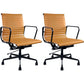 Contemporary Arm Chair Adjustable Seat Height Orange Leather Office Chair 2 Piece Set Clearhalo 'furn' 'furn_office_chair' 'Furniture' 'Office Chairs' 'Office Furniture' 'office_chair' 5948868