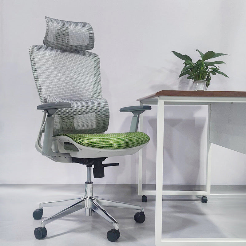 Modern Desk Chair Mesh Pillow Included Chair High-Back Chair with Wheels 1 Piece Clearhalo 'furn' 'furn_office_chair' 'Furniture' 'Office Chairs' 'Office Furniture' 'office_chair' 5948881