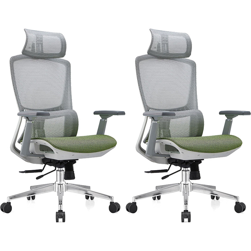 Modern Desk Chair Mesh Pillow Included Chair High-Back Chair with Wheels 2 Piece Set Clearhalo 'furn' 'furn_office_chair' 'Furniture' 'Office Chairs' 'Office Furniture' 'office_chair' 5948882