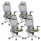 Modern Desk Chair Mesh Pillow Included Chair High-Back Chair with Wheels 4 Piece Set Clearhalo 'furn' 'furn_office_chair' 'Furniture' 'Office Chairs' 'Office Furniture' 'office_chair' 5948884