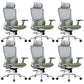 Modern Desk Chair Mesh Pillow Included Chair High-Back Chair with Wheels 6 Piece Set Clearhalo 'furn' 'furn_office_chair' 'Furniture' 'Office Chairs' 'Office Furniture' 'office_chair' 5948886