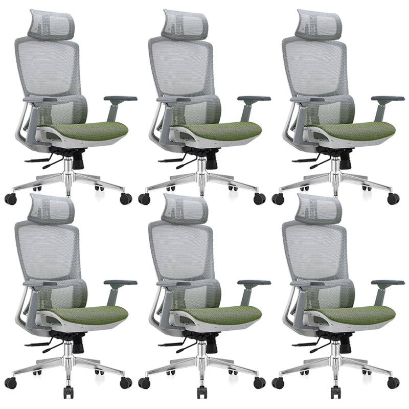 Modern Desk Chair Mesh Pillow Included Chair High-Back Chair with Wheels 6 Piece Set Clearhalo 'furn' 'furn_office_chair' 'Furniture' 'Office Chairs' 'Office Furniture' 'office_chair' 5948886