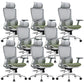 Modern Desk Chair Mesh Pillow Included Chair High-Back Chair with Wheels 8 Piece Set Clearhalo 'furn' 'furn_office_chair' 'Furniture' 'Office Chairs' 'Office Furniture' 'office_chair' 5948888