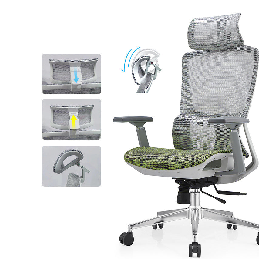 Modern Desk Chair Mesh Pillow Included Chair High-Back Chair with Wheels Clearhalo 'furn' 'furn_office_chair' 'Furniture' 'Office Chairs' 'Office Furniture' 'office_chair' 5948890