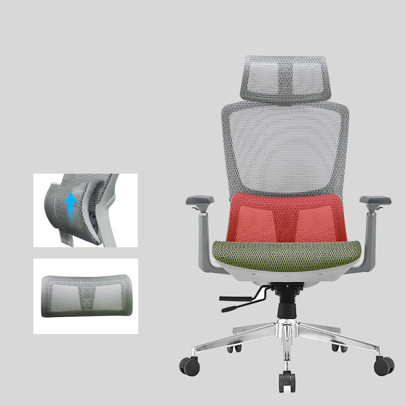 Modern Desk Chair Mesh Pillow Included Chair High-Back Chair with Wheels Clearhalo 'furn' 'furn_office_chair' 'Furniture' 'Office Chairs' 'Office Furniture' 'office_chair' 5948891