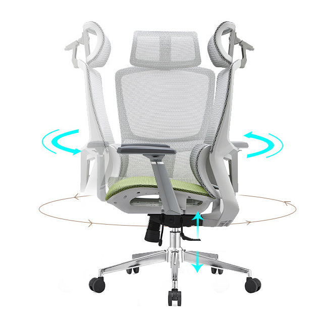 Modern Desk Chair Mesh Pillow Included Chair High-Back Chair with Wheels Clearhalo 'furn' 'furn_office_chair' 'Furniture' 'Office Chairs' 'Office Furniture' 'office_chair' 5948892