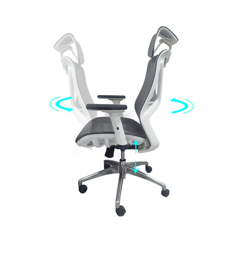Sedia da ufficio ergonomica girevole con schienale traspirante AirGrid