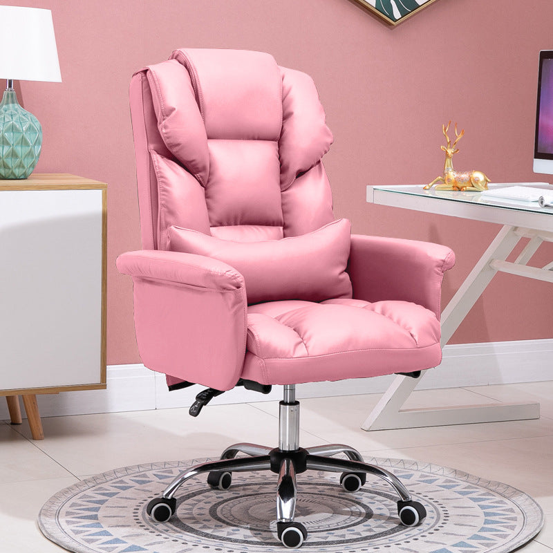Modern Desk Chair Leather Management Office Chair High-Back Chair with Wheels Clearhalo 'furn' 'furn_office_chair' 'Furniture' 'Office Chairs' 'Office Furniture' 'office_chair' 5948953