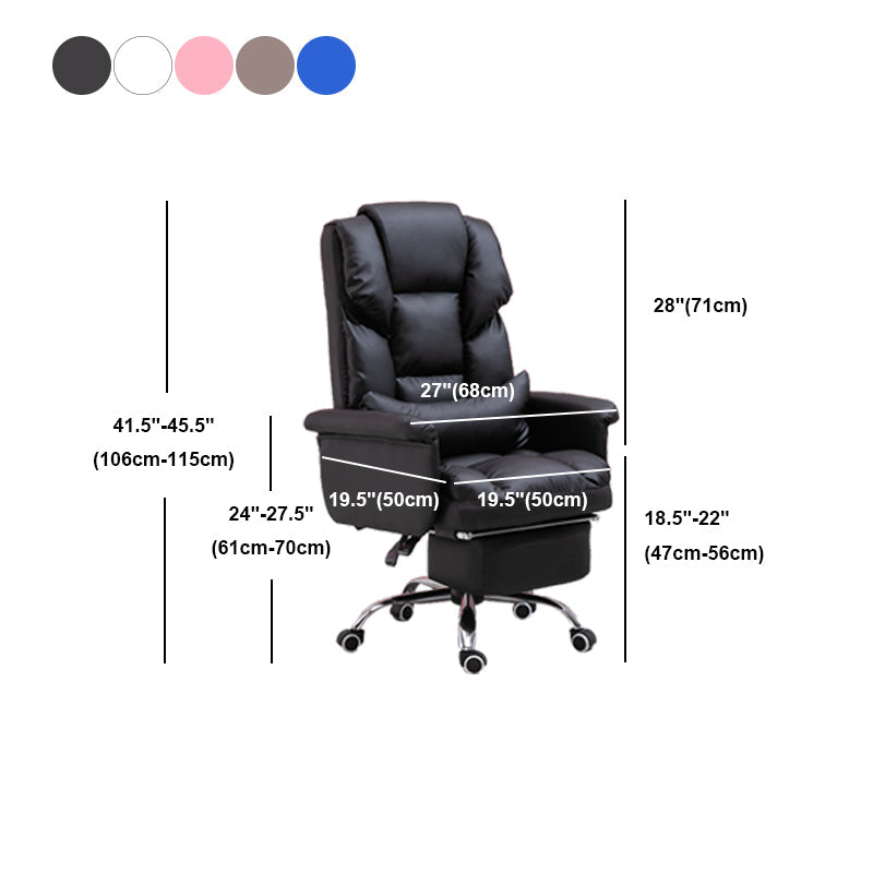 Modern Desk Chair Leather Management Office Chair High-Back Chair with Wheels Clearhalo 'furn' 'furn_office_chair' 'Furniture' 'Office Chairs' 'Office Furniture' 'office_chair' 5948977