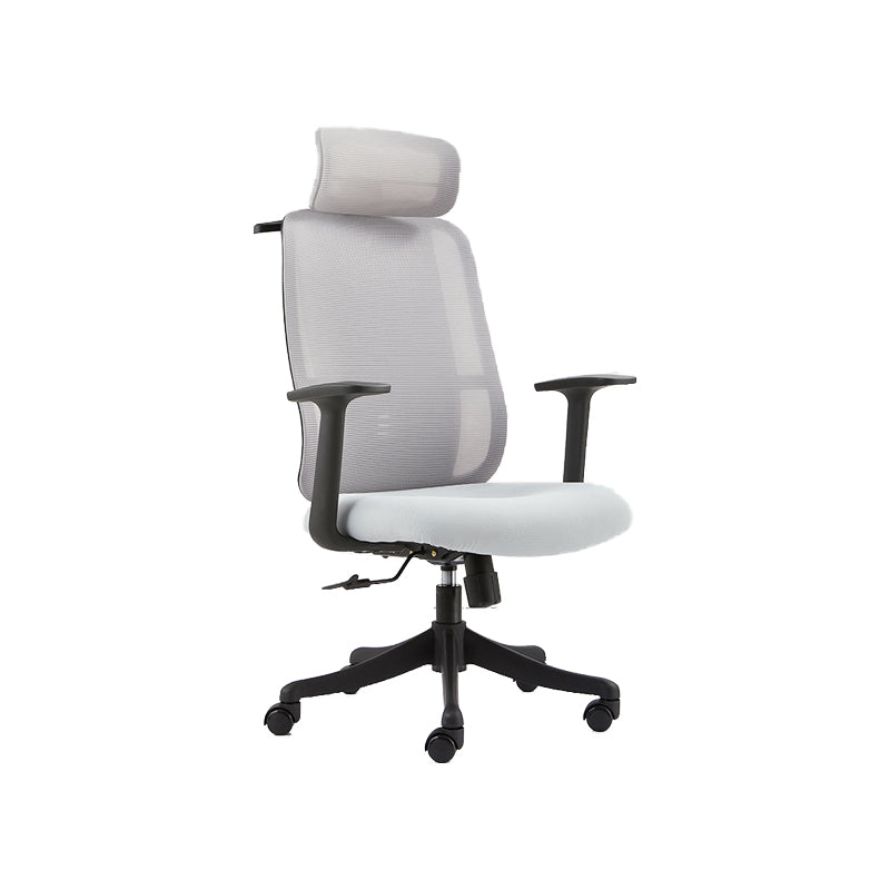 Contemporary Arm Chair Adjustable Seat Height Pillow Included Office Chair Grey 1 Piece Clearhalo 'furn' 'furn_office_chair' 'Furniture' 'Office Chairs' 'Office Furniture' 'office_chair' 5949006