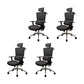Sedia da ufficio ergonomica regolabile in altezza Sedia girevole per computer con supporto lombare