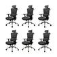 Sedia da ufficio ergonomica regolabile in altezza Sedia girevole per computer con supporto lombare