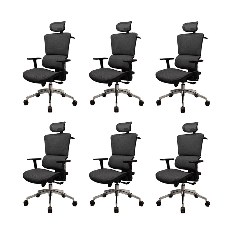 Sedia da ufficio ergonomica regolabile in altezza Sedia girevole per computer con supporto lombare
