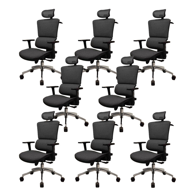 Sedia da ufficio ergonomica regolabile in altezza Sedia girevole per computer con supporto lombare