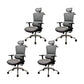 Sedia da ufficio ergonomica regolabile in altezza Sedia girevole per computer con supporto lombare
