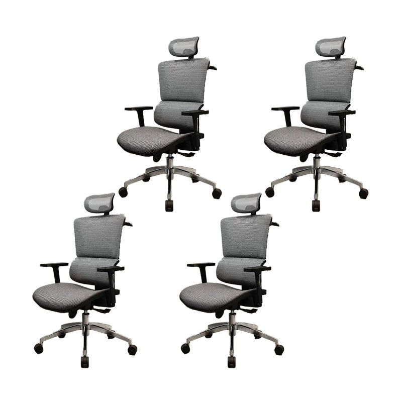 Sedia da ufficio ergonomica regolabile in altezza Sedia girevole per computer con supporto lombare