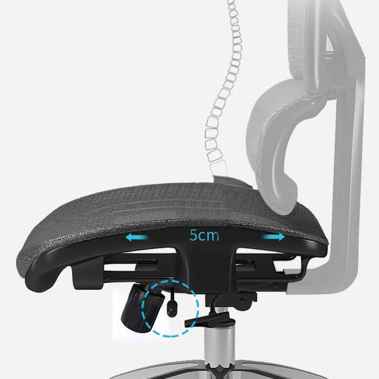 Sedia da ufficio ergonomica regolabile in altezza Sedia girevole per computer con supporto lombare