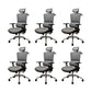 Sedia da ufficio ergonomica regolabile in altezza Sedia girevole per computer con supporto lombare