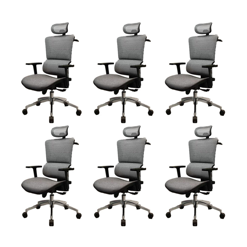 Sedia da ufficio ergonomica regolabile in altezza Sedia girevole per computer con supporto lombare
