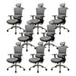 Sedia da ufficio ergonomica regolabile in altezza Sedia girevole per computer con supporto lombare