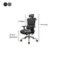 Sedia da ufficio ergonomica regolabile in altezza Sedia girevole per computer con supporto lombare